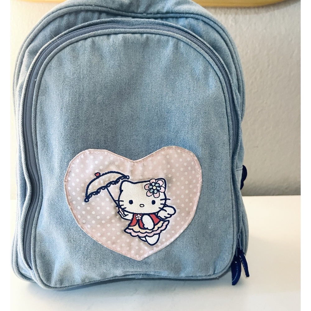 SANRIO Hello Kitty Mini Backpack Blue Purse‎ Y2K 2005 VTG RARE